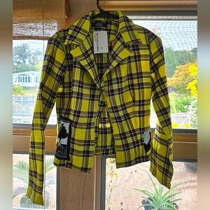 Handmade Yellow Plaid Blazer